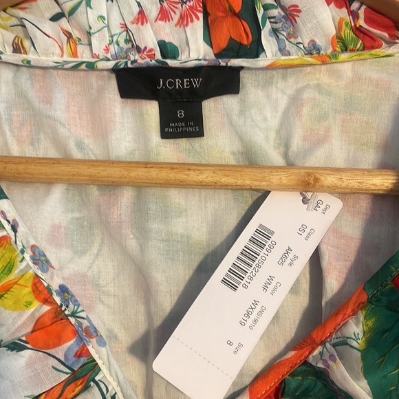 J.CREW Ruffle Front Maxi Dress  in Ratti Island Botanical Print NWT - Picture 3 of 5